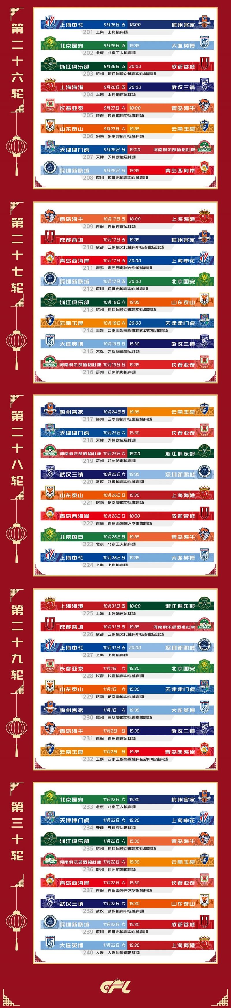 2025中超第30轮赛程完整版中超最后一轮11月22日正式开打的简单介绍 第2张 2025中超第30轮赛程完整版中超最后一轮11月22日正式开打的简单介绍 第2张